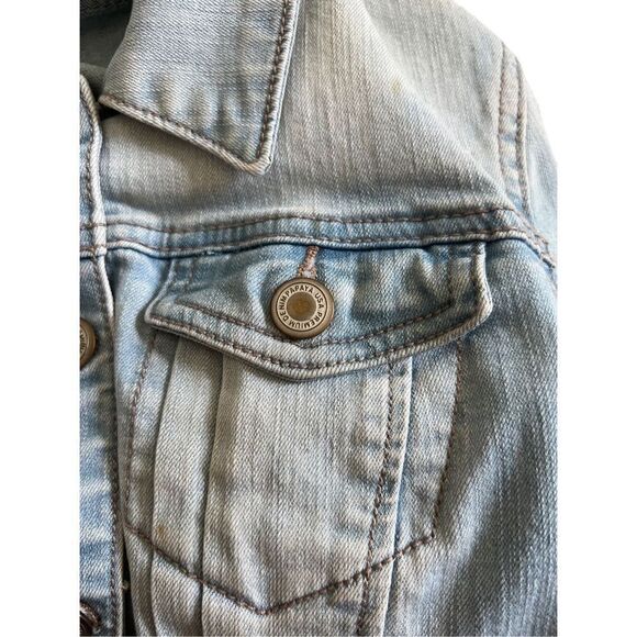 Vintage 90s Papaya Womens Cropped Button Denim Jacket Size M - Picture 6 of 10